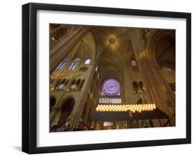 Interior of Notre Dame Cathedral, Paris, France-Jim Zuckerman-Framed Photographic Print