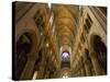 Interior of Notre Dame Cathedral with Pipe Organ in Background, Paris, France-Jim Zuckerman-Stretched Canvas