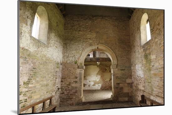 Interior of Oddas Chapel, Deerhurst, Gloucestershire, 2010-Peter Thompson-Mounted Photographic Print