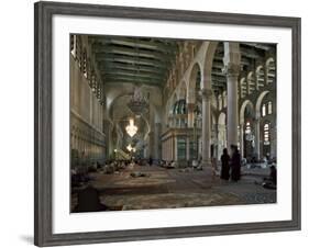 Interior of Omayad Mosque in the Old City, Damascus, Syria, Middle East-Nigel Blythe-Framed Photographic Print