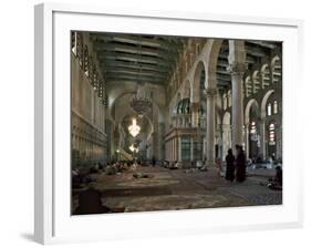 Interior of Omayad Mosque in the Old City, Damascus, Syria, Middle East-Nigel Blythe-Framed Photographic Print