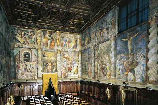 'Interior of Oratory of Banner with Frescoes by Greatest Exponents of ...