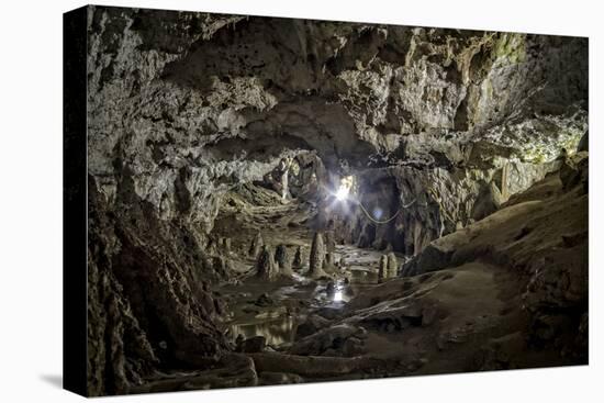 Interior of Polovragi Cave, Romania-paulmalaianu-Stretched Canvas