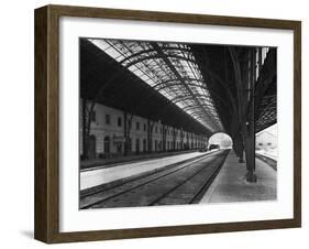 Interior of Portbou Railway Station-null-Framed Premium Photographic Print