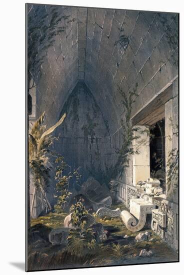 Interior of Principal Building at Kabah, from 'Views of Ancient Monuments in Central America,…-Frederick Catherwood-Mounted Giclee Print