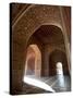 Interior of Red Sandstone Mosque at the Taj Mahal, Agra, Uttar Pradesh-Annie Owen-Stretched Canvas