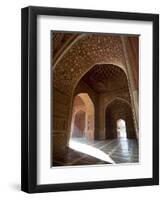Interior of Red Sandstone Mosque at the Taj Mahal, Agra, Uttar Pradesh-Annie Owen-Framed Photographic Print