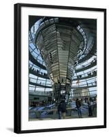 Interior of Reichstag Building, Designed by Norman Foster, Berlin, Germany, Europe-Morandi Bruno-Framed Photographic Print