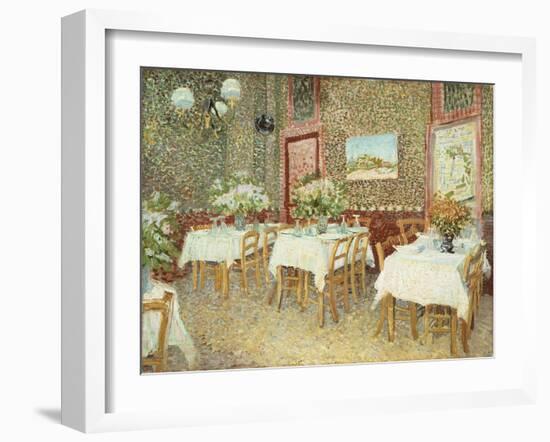 Interior of Restaurant, 1887-Vincent van Gogh-Framed Giclee Print