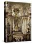 Interior of Roccoco Abbey Church, Linz, Austria-Adam Woolfitt-Stretched Canvas