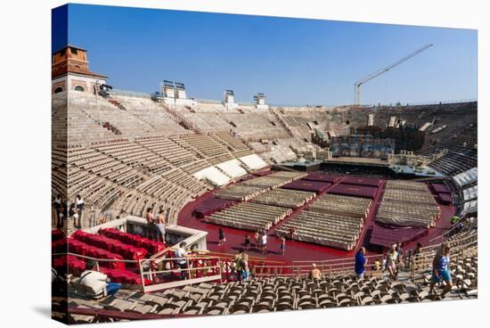 Interior of Roman Arena, Verona, UNESCO World Heritage Site, Veneto, Italy, Europe-Nico-Stretched Canvas