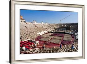 Interior of Roman Arena, Verona, UNESCO World Heritage Site, Veneto, Italy, Europe-Nico-Framed Photographic Print