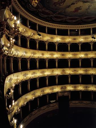 Interior of Rossini Theatre, Pesaro, Marche Region, Italy Giclee Print ...