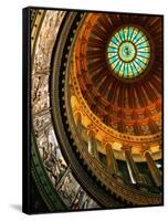 Interior of Rotunda of State Capitol Building, Springfield, United States of America-Richard Cummins-Framed Stretched Canvas