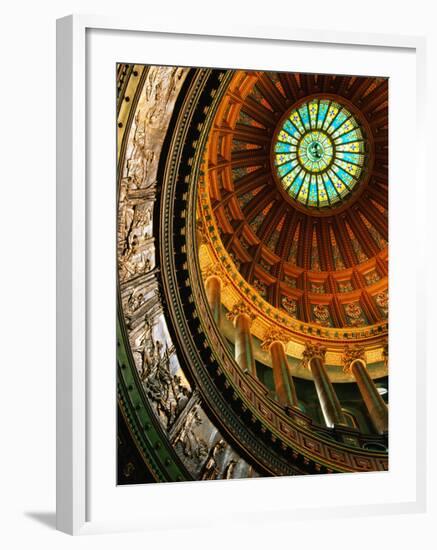 Interior of Rotunda of State Capitol Building, Springfield, United States of America-Richard Cummins-Framed Photographic Print