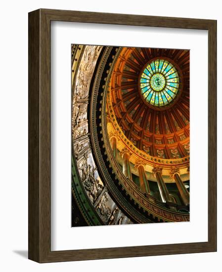 Interior of Rotunda of State Capitol Building, Springfield, United States of America-Richard Cummins-Framed Photographic Print