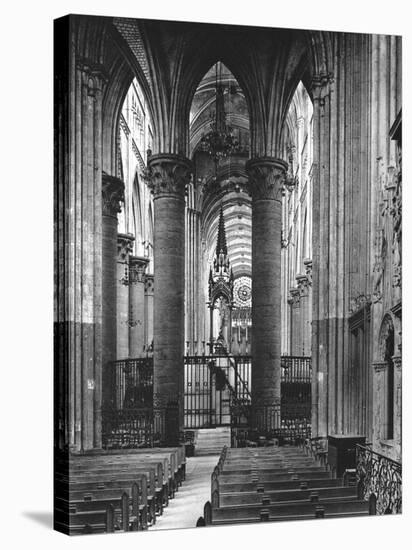 Interior of Rouen Cathedral, France, 1937-Martin Hurlimann-Stretched Canvas