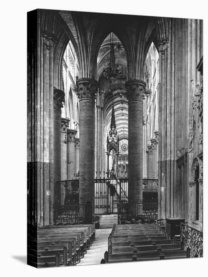 Interior of Rouen Cathedral, France, 1937-Martin Hurlimann-Stretched Canvas