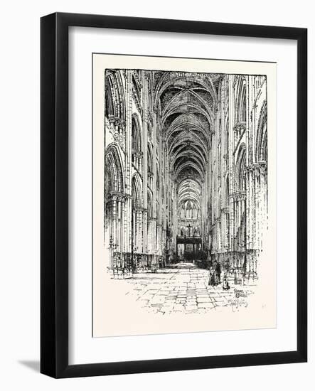 Interior of Rouen Cathedral-null-Framed Giclee Print