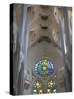 Interior of Sagrada Familia Temple, Barcelona, Catalunya, Spain, Europe-Rolf Richardson-Stretched Canvas