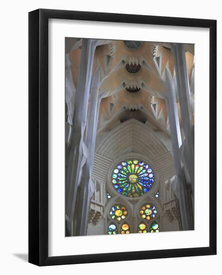 Interior of Sagrada Familia Temple, Barcelona, Catalunya, Spain, Europe-Rolf Richardson-Framed Photographic Print