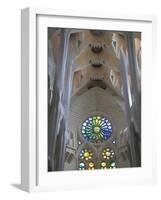 Interior of Sagrada Familia Temple, Barcelona, Catalunya, Spain, Europe-Rolf Richardson-Framed Photographic Print