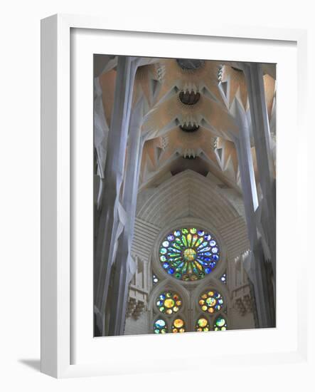 Interior of Sagrada Familia Temple, Barcelona, Catalunya, Spain, Europe-Rolf Richardson-Framed Photographic Print