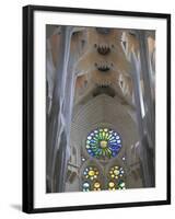 Interior of Sagrada Familia Temple, Barcelona, Catalunya, Spain, Europe-Rolf Richardson-Framed Photographic Print