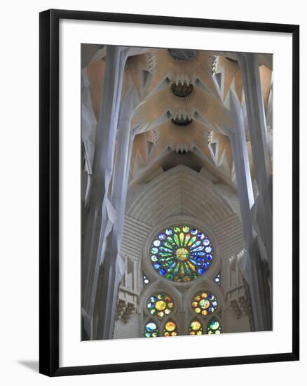 Interior of Sagrada Familia Temple, Barcelona, Catalunya, Spain, Europe-Rolf Richardson-Framed Photographic Print