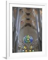 Interior of Sagrada Familia Temple, Barcelona, Catalunya, Spain, Europe-Rolf Richardson-Framed Photographic Print