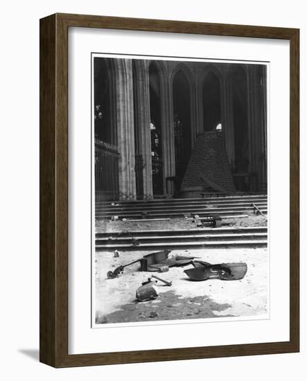 Interior of Saint-Eloi Church in Dunkirk, 1915-Jacques Moreau-Framed Photographic Print