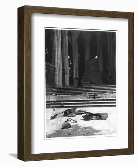 Interior of Saint-Eloi Church in Dunkirk, 1915-Jacques Moreau-Framed Photographic Print