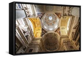 Interior of San Pietro in Banchi Church, Genoa, Liguria, Italy, Europe-Mark Sunderland-Framed Stretched Canvas