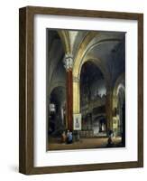 Interior of Sant'Eustorgio before Restoration in 1841-Federico Moja-Framed Giclee Print
