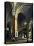 Interior of Sant'Eustorgio before Restoration in 1841-Federico Moja-Stretched Canvas