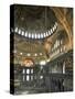 Interior of Santa Sofia (Hagia Sophia) (Aya Sofya), Unesco World Heritage Site, Istanbul, Turkey-Adam Woolfitt-Stretched Canvas