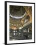 Interior of Santa Sofia (Hagia Sophia) (Aya Sofya), Unesco World Heritage Site, Istanbul, Turkey-Adam Woolfitt-Framed Photographic Print