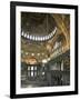 Interior of Santa Sofia (Hagia Sophia) (Aya Sofya), Unesco World Heritage Site, Istanbul, Turkey-Adam Woolfitt-Framed Photographic Print