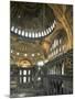 Interior of Santa Sofia (Hagia Sophia) (Aya Sofya), Unesco World Heritage Site, Istanbul, Turkey-Adam Woolfitt-Mounted Photographic Print