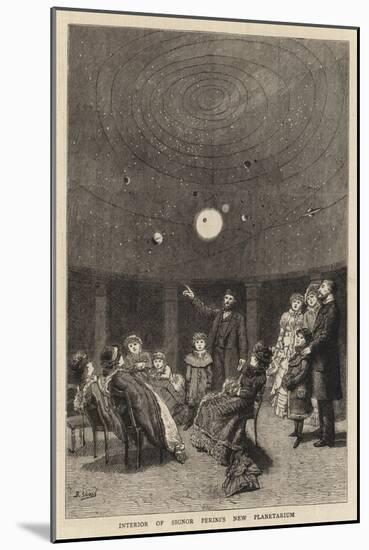 Interior of Signor Perini's New Planetarium-null-Mounted Giclee Print