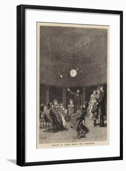 Interior of Signor Perini's New Planetarium-null-Framed Giclee Print