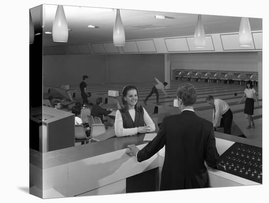 Interior of Silver Blades Ice Rink and Bowling Alley, Sheffield, South Yorkshire, 1965-Michael Walters-Stretched Canvas