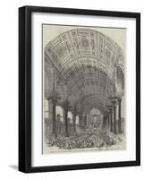 Interior of St George's Hall, Liverpool, from the South, Performance of the First Oratorio-null-Framed Giclee Print