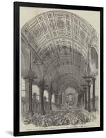 Interior of St George's Hall, Liverpool, from the South, Performance of the First Oratorio-null-Framed Giclee Print