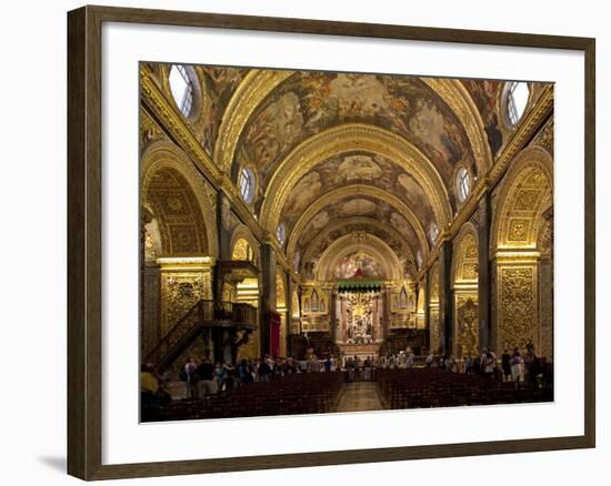 Interior of St. John's Cocathedral, Valletta, Malta, Europe-Nick Servian-Framed Photographic Print