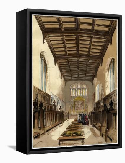 Interior of St John's College Chapel, Cambridge, Cambridgeshire-null-Framed Stretched Canvas