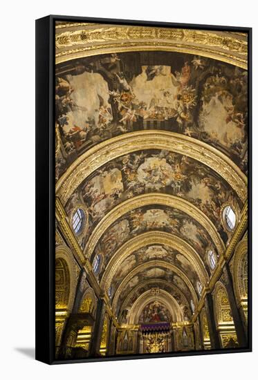 Interior of St. Johns Co-Cathedral in Valletta, Malta-Martin Zwick-Framed Stretched Canvas