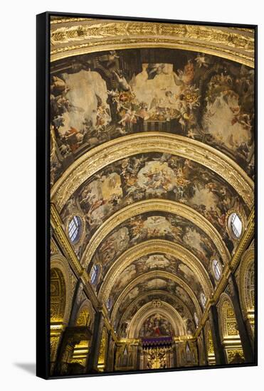 Interior of St. Johns Co-Cathedral in Valletta, Malta-Martin Zwick-Framed Stretched Canvas