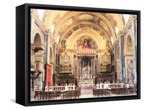 Interior of St Johns Co-Cathedral, Valletta, Malta-Peter Thompson-Framed Stretched Canvas