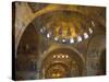 Interior of St. Mark's Basilica with Golden Byzantine Mosaics Illuminated, Venice-Peter Barritt-Stretched Canvas